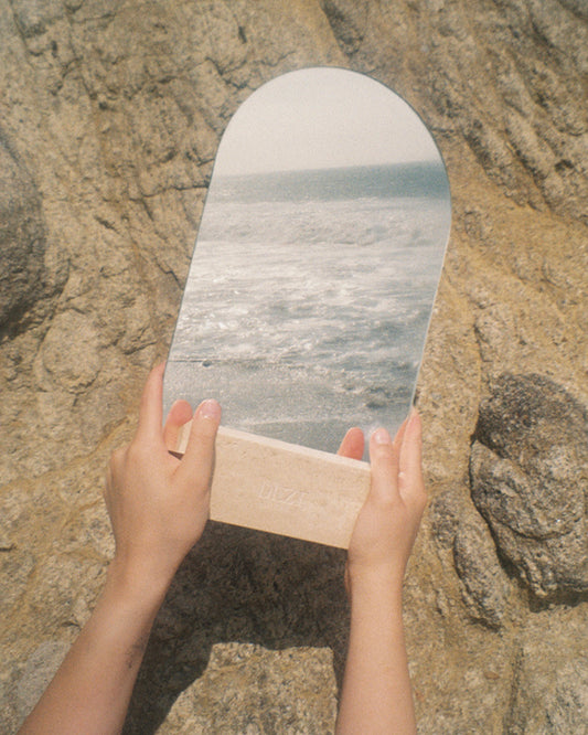 Tuscan View - Travertine Vanity Mirror