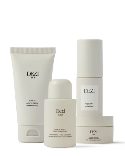 Clear for Takeoff: Claro Que C Vitamin C Glow Serum + Agua Fresca Gel-Crème Moisturizer + Leche De Guava Toner + Canvas Gentle Detox Cleansing Gel