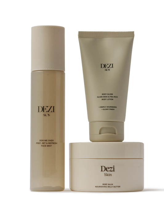 Ultra Body Hydration Bundle: Body Gloss Ultra-Rich Body Lotion + Bebé Balm Nourishing Belly Butter