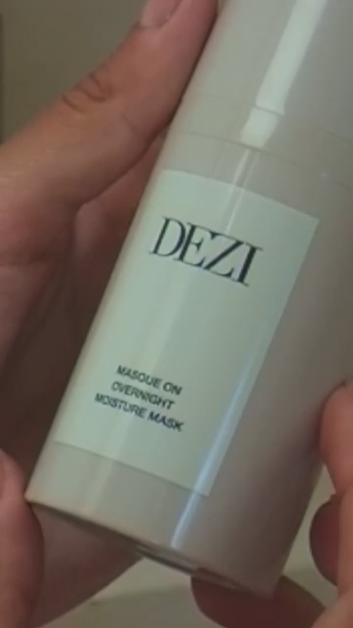 This is a video of the Moisture Mask Bottle. It is an overnight mask meant to make your skin tighter and plumper over night. 
